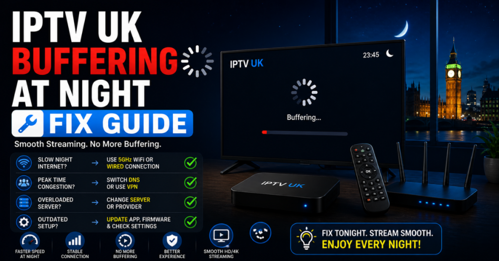 IPTV UK buffering at night