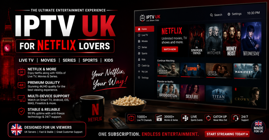 IPTV UK for Netflix Lovers