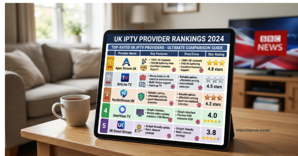 IPTV UK providers ranked