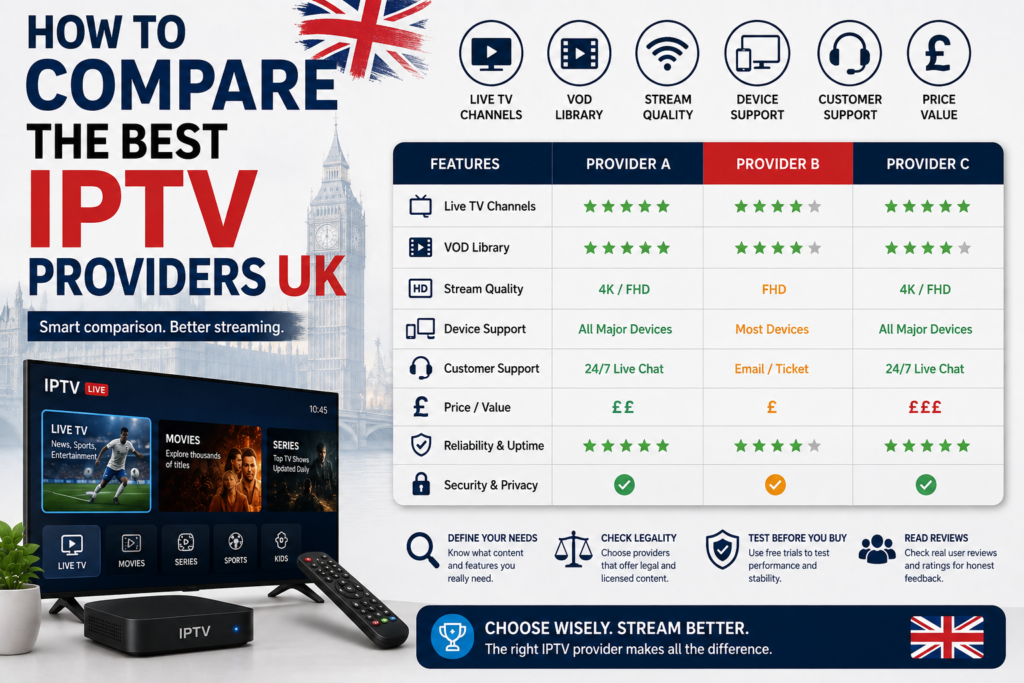 Compare Best IPTV Providers